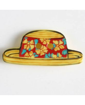 Sun hat button - Size: 25mm - Color: yellow - Art.No. 330625