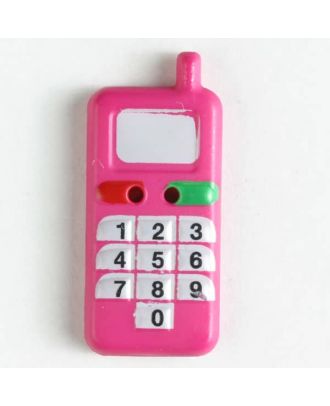 Phone button - Size: 28mm - Color: pink - Art.No. 360454