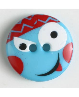 novelty button - Size: 13mm - Color: blue - Art.-Nr.: 221805