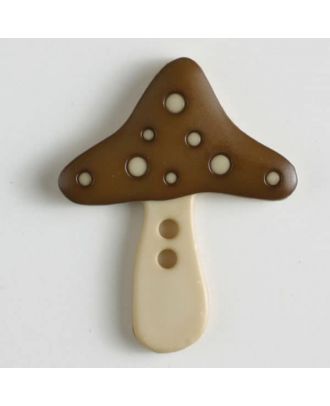 mushroom button - Size: 35mm - Color: brown - Art.No. 370550