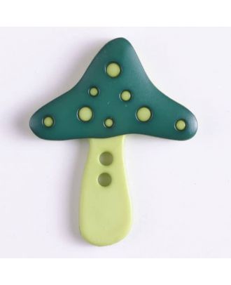 mushroom button - Size: 35mm - Color: green - Art.No. 370553