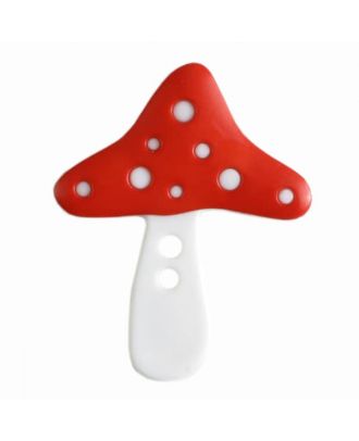 mushroom button - Size: 25mm - Color: red - Art.No. 330759