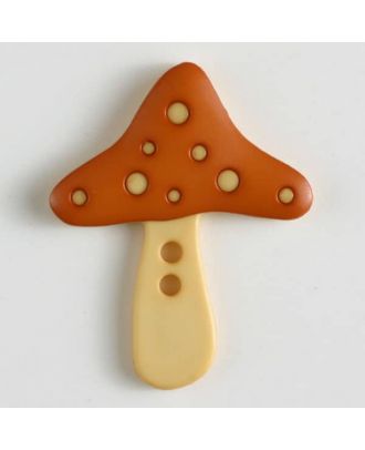 mushroom button - Size: 25mm - Color: orange - Art.No. 330760