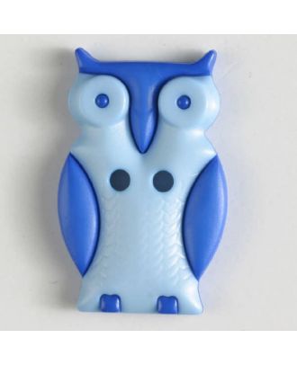 Owl with two holes - Size: 25mm - Color: blue - Art.No. 330797