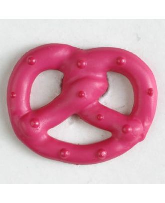 pretzel button with shank - Size: 20mm - Color: pink - Art.No. 281024
