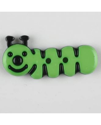caterpillar, 2 holes - Size: 30mm - Color: green - Art.-Nr.: 341119