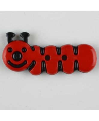 caterpillar, 2 holes - Size: 30mm - Color: red - Art.-Nr.: 341121