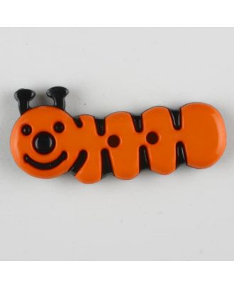 caterpillar, 2 holes - Size: 30mm - Color: orange - Art.-Nr.: 341123