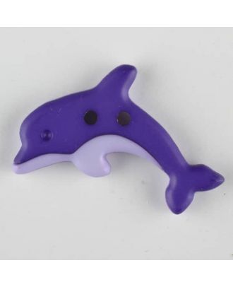 dolphin, 2 holes - Size: 30mm - Color: lilac - Art.-Nr.: 341129