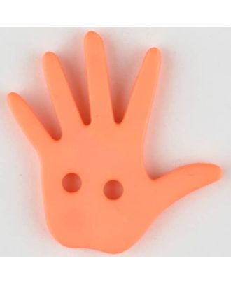 hand, 2 holes - Size: 25mm - Color: orange - Art.No. 331035