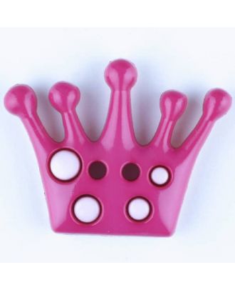 crown, 2 holes - Size: 28mm - Color: pink - Art.No. 341162