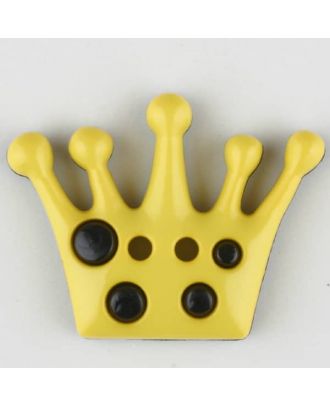 crown, 2 holes - Size: 28mm - Color: yellow - Art.No. 341161