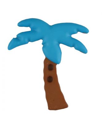 palm tree with 2 holes - Size: 25mm - Color: blue - Art.No. 331084