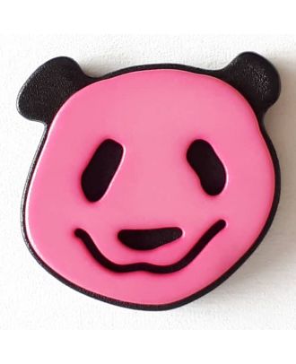 novelty button panda with shank - Size: 22mm - Color: pink - Art.No. 331113