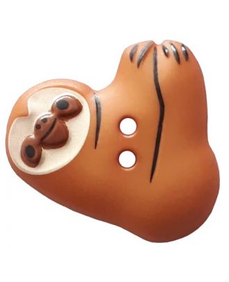 novelity button sloth with two holes - Size: 25mm - Color: beige - Art.No. 341299