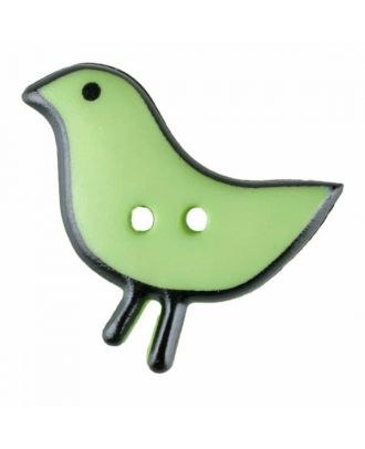 children button bird with two holes - Size: 20mm - Color: green - Art.No. 311058