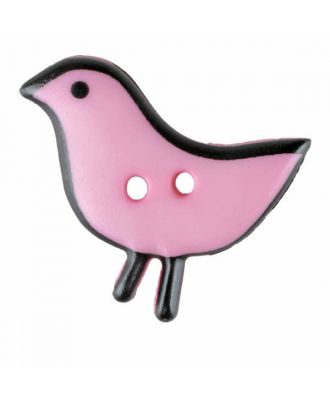 children button bird with two holes - Size: 20mm - Color: pink - Art.No. 311059