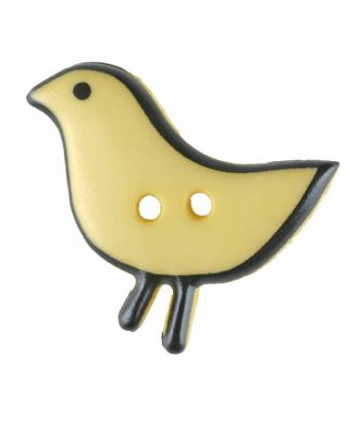 children button bird with two holes - Size: 20mm - Color: yellow - Art.No. 311061