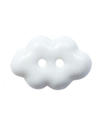 children button "cloud" polyamide with 2 holes - Size: 15mm - Color: weiß - Art.No.: 261456