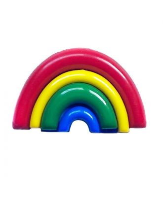 children button "rainbow" polyamide with shank - Size: 18mm - Color: rot - Art.No.: 311141