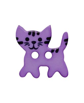 children button cat polyamide with 2 holes - Size: 20mm - Color: lila - Art.No.: 331278