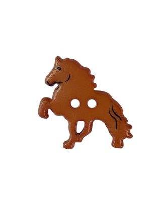 children button horse polyamide with 2 holes - Size: 23mm - Color: braun - Art.No.: 341473