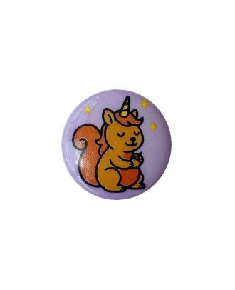 children button "Fred" printed with shank - Size: 15mm - Color: purple - Art.No.: 281305