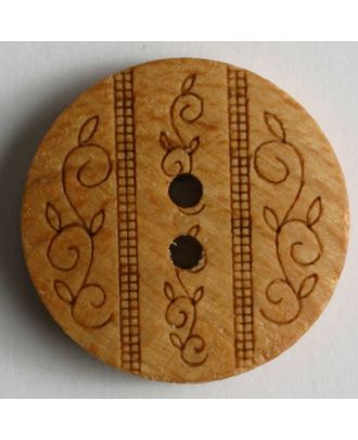 wood button - Size: 18mm - Color: brown - Art.No. 240912