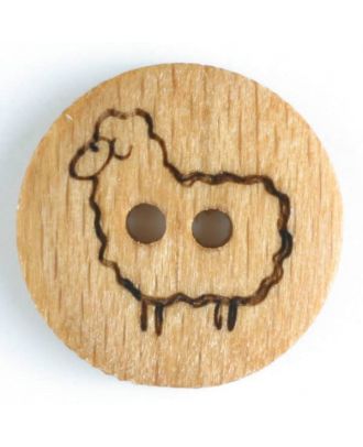 wood button - Size: 18mm - Color: brown - Art.No. 241179