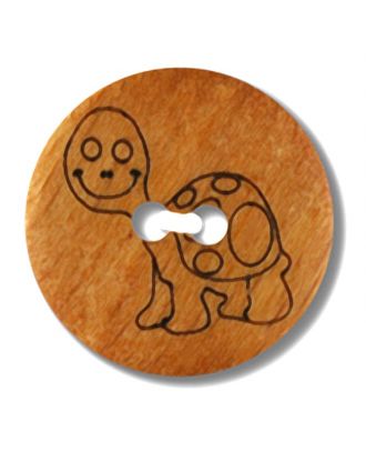wood button turtle 2-hole - Size: 18mm - Color: brown - Art.No. 261327