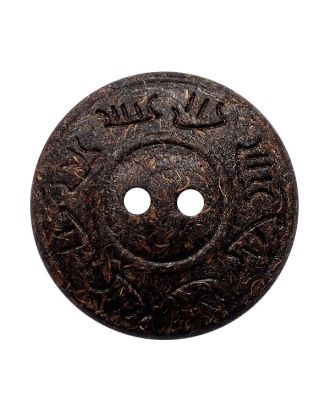 coconut button round shape with 2 holes - Size: 23mm - Color: braun - Art.No.: 370950
