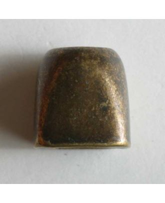 Cordend button, full metal - Size: 15mm - Color: antique brass - Art.No. 240741