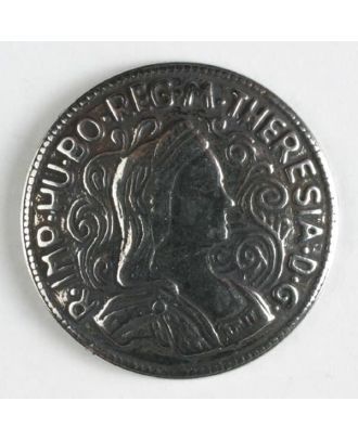 full metal button - Size: 15mm - Color: antique silver - Art.No. 220786