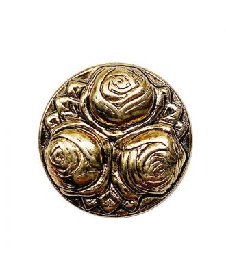 full metal button with shank - Size: 20mm - Color: altgold - Art.No.: 341426