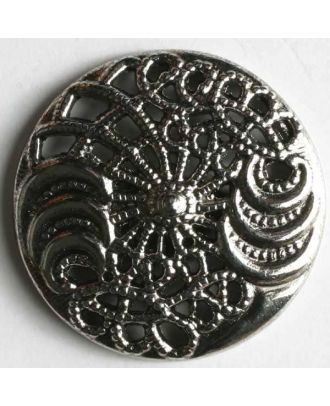 Full metal button - Size: 25mm - Color: antique silver - Art.No. 350130