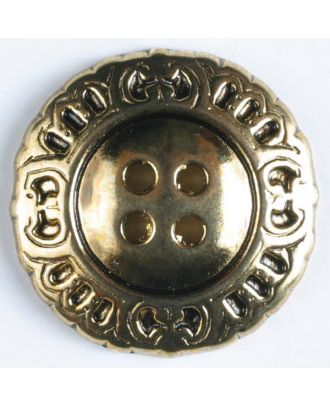 full metal button - Size: 23mm - Color: antique gold - Art.No. 340196