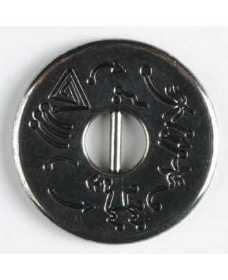 full metal button - Size: 23mm - Color: antique silver - Art.No. 330311