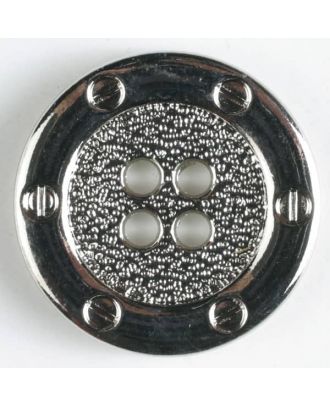 full metal button    - Size: 20mm - Color: silver - Art.-Nr.: 300544