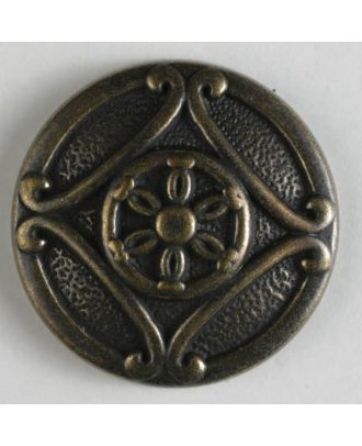 full metal button    - Size: 18mm - Color: antique tin - Art.-Nr.: 290553