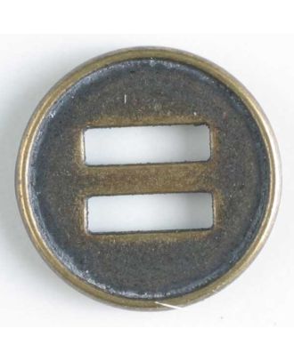 full metal button - Size: 28mm - Color: antique brass - Art.No. 360450