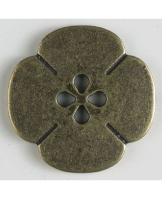full metal button flower - Size: 20mm - Color: antique brass - Art.No. 310728