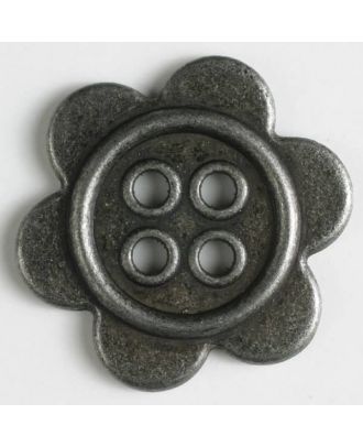 full metal buttons with holes - Size: 28mm - Color: antique tin - Art.No. 370641