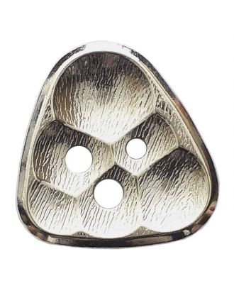 full metall button triangle comb 3-hole - Size: 30mm - Color: silver - Art.No. 420083
