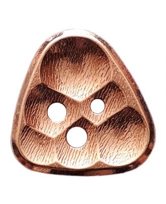 full metall button triangle comb 3-hole - Size: 25mm - Color: rosegold - Art.No. 400272