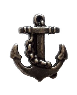 full metall button anchor with shank - Size: 18mm - Color: antique silver - Art.No. 311028
