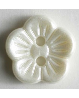 polyamide button - Size: 14mm - Color: white - Art.No. 250114
