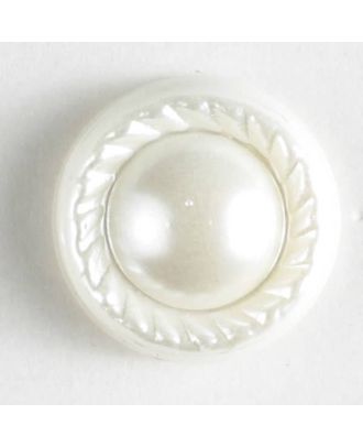 fashion button - Size: 11mm - Color: white - Art.-Nr.: 230201
