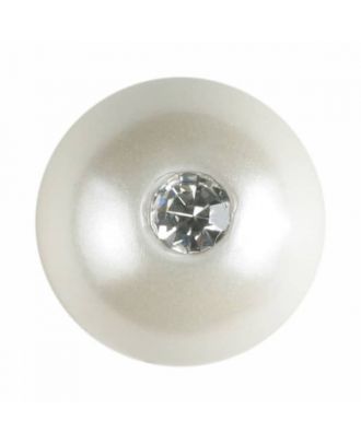 Rhinestone button - Size: 10mm - Color: white - Art.No. 300059