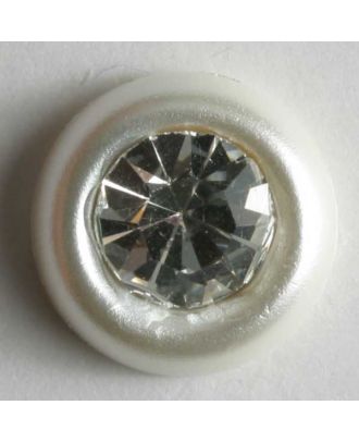 rhinestone button - Size: 9mm - Color: white - Art.No. 310524
