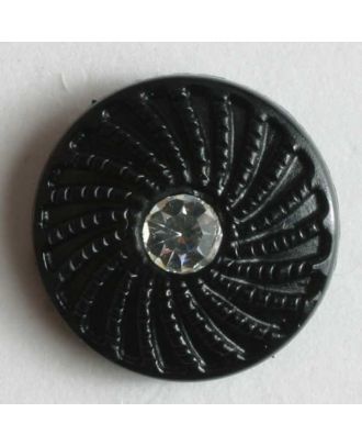 rhinestone button - Size: 11mm - Color: black - Art.No. 330589